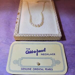 Genuine Vintage Add-a-Pearl Oriental NOT Cultured Pearls Necklace